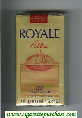 Royale Filtre 100s cigarettes gold and light red soft box