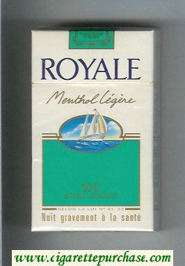 Royale Menthol Legere 100s cigarettes hard box