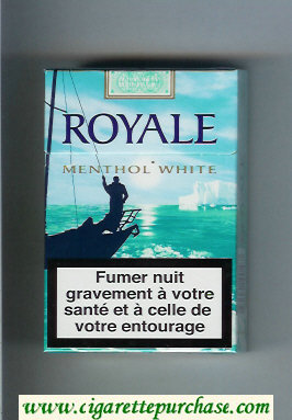 Royale Menthol White cigarettes hard box