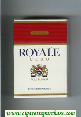 Royale Club Full Flavor cigarettes hard box