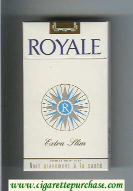 Royale R Extra Slim 100s cigarettes hard box