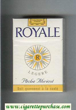 Royale R Legere Peche Abricot cigarettes hard box