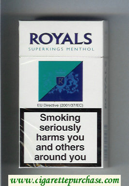 Royale Superkings Menthol 100s cigarettes Rothmans hard box