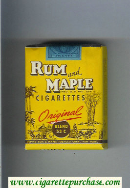 Rum and Maple cigarettes Original Blend 53 C soft box