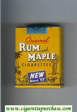 Rum and Maple cigarettes Original New Blend '97' soft box