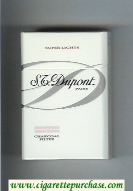 S.T.Dupont Paris Charcoal Filter Super Lights cigarettes hard box