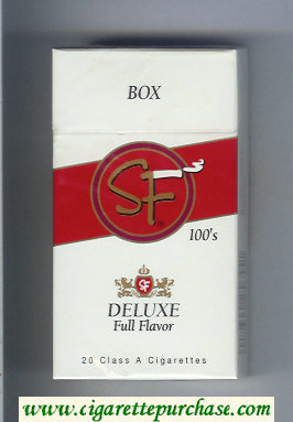 SF Deluxe Full Flavor 100s cigarettes hard box