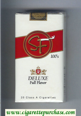 SF Deluxe Full Flavor 100s cigarettes soft box