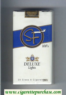 SF Deluxe Lights 100s cigarettes soft box