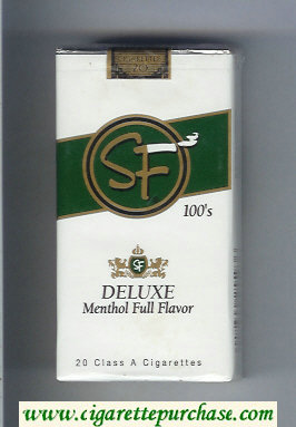 SF Deluxe Menthol Full Flavor 100s cigarettes soft box