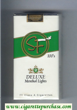 SF Deluxe Menthol Lights 100s cigarettes soft box