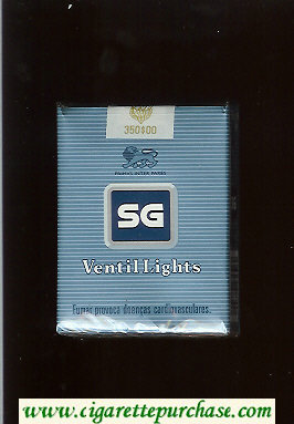 SG Ventil Lights cigarettes blue and black soft box