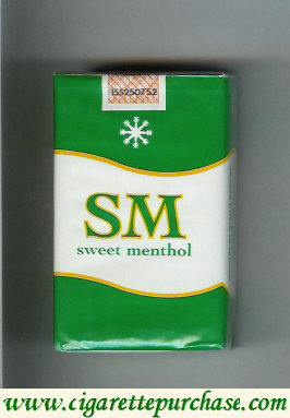 SM Sweet Menthol soft box cigarettes