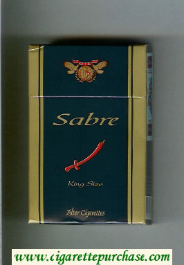 Sabre King Size cigarettes hard box