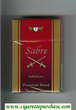 Sabre Full Flavor Premium Blend cigarettes hard box