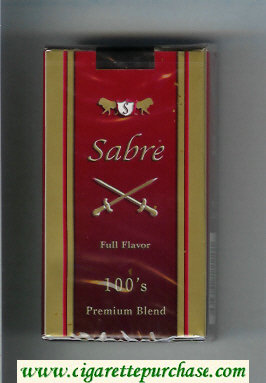 Sabre Full Flavor 100s Premium Blend cigarettes soft box