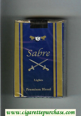 Sabre Lights Premium Blend cigarettes soft box