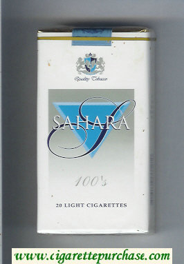 Sahara 100s Light cigarettes soft box