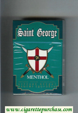 Saint George Menthol cigarettes hard box