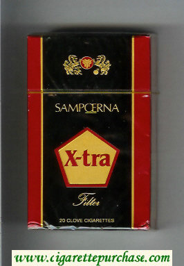 Sampoerna X-tra 100s cigarettes hard box