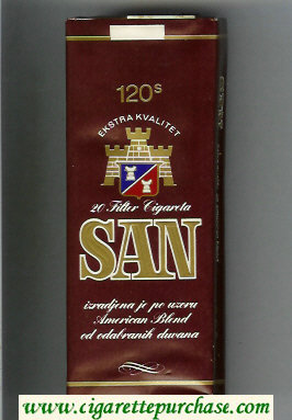 San 120s cigarettes soft box