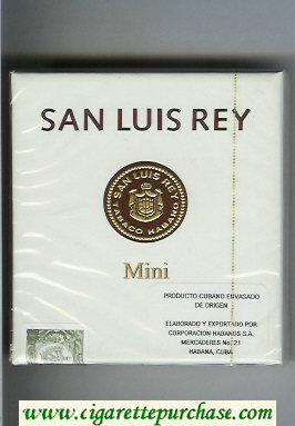 San Luis Rey Mini cigarettes wide flat hard box