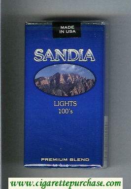 Sandia Lights 100s Premium Blend cigarettes soft box