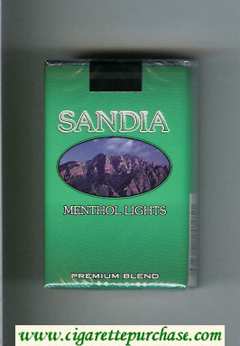 Sandia Menthol Lights Premium Blend cigarettes soft box