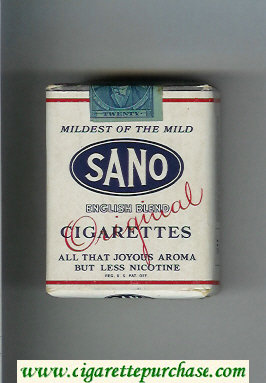 Sano Original English Blend Cigarettes Mildest of The Mild soft box