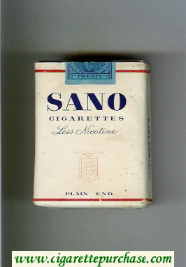 Sano Cigarettes Less Nicotine Plain End soft box