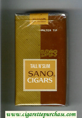 Sano Tall N'Slim Cigars 100s cigarettes soft box