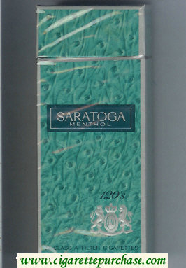 Saratoga Menthol 120s cigarettes hard box