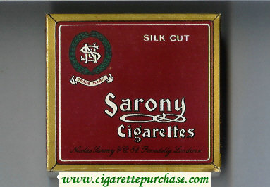 Sarony Silk Cut cigarettes wide flat hard box