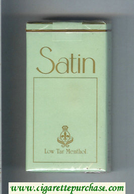 Satin Low Tar Menthol 100s cigarettes soft box