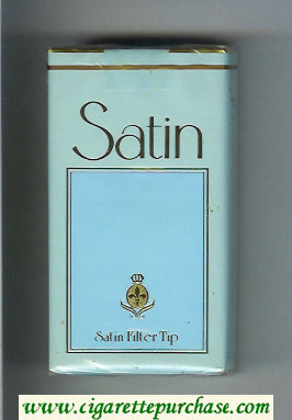 Satin Satin Filter Tip 100s cigarettes light blue and blue soft box
