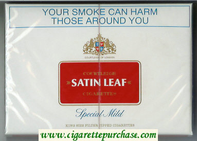 Satin Leaf Special Mild 30 cigarettes wide flat hard box