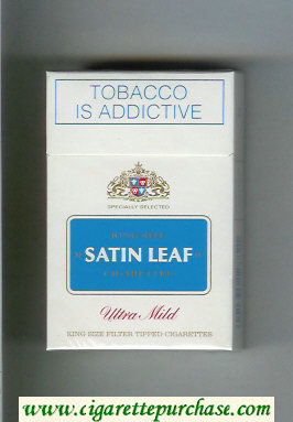 Satin Leaf Ultra Mild cigarettes hard box