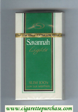 Savannah S Lights Slim 100s hard box cigarettes