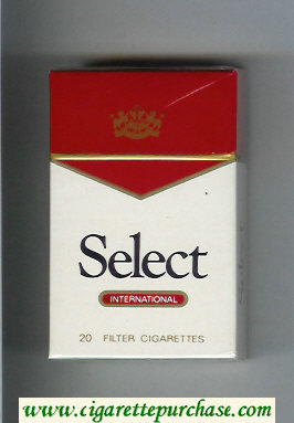 Select International cigarettes white and red hard box