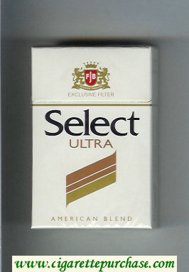 Select Ultra Exlusive Filter American Blend cigarettes hard box