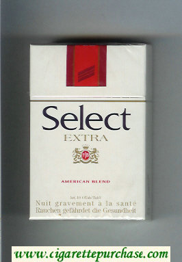 Select Extra American Blend cigarettes hard box