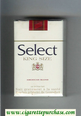 Select King Size American Blend cigarettes soft box