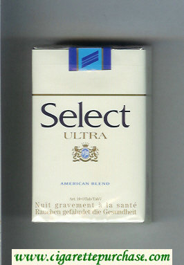 Select Ultra American Blend cigarettes soft box