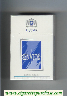 Senator Lights cigarettes hard box