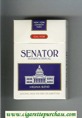 Senator International Virginia Blend Coal Filter cigarettes hard box