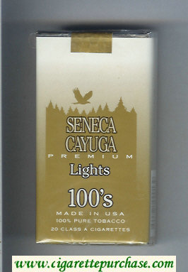 Seneca Cayuga Premium Lights 100s cigarettes soft box