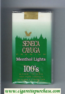 Seneca Cayuga Premium Menthol Lights 100s cigarettes soft box