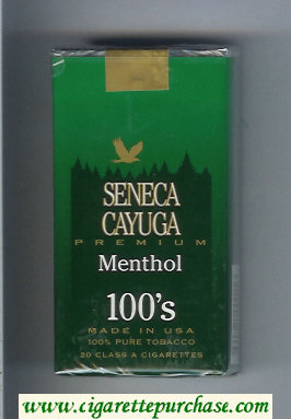 Seneca Cayuga Premium Menthol 100s cigarettes soft box