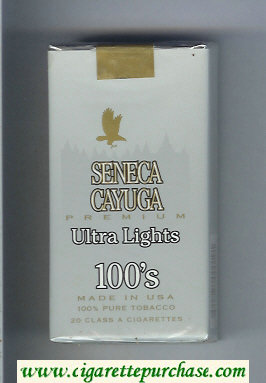 Seneca Cayuga Premium Ultra Lights 100s cigarettes soft box