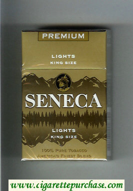Seneca Lights cigarettes hard box